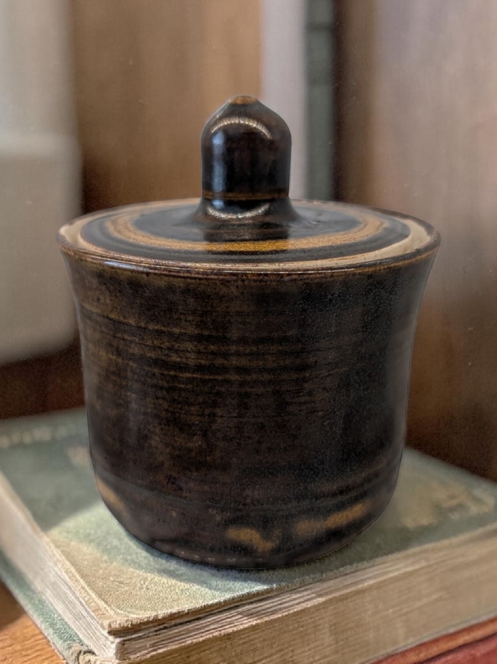 Vintage Studio Pottery Lidded Jar | Artist Signed | Handmade Stoneware | Rustic